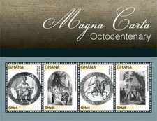 GHANA 2015 - MAGNA CARTA OCTOCENTENARY SHEET OF 4 STAMPS  - MNH