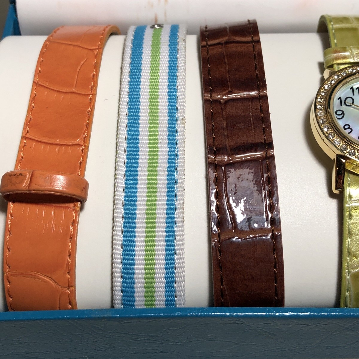 Collection of 8 Assorted Vintage Fashion Quartz Women\'s Watches and (2) Avon foo Avon, Gorgeous Rhinestone Accent Ladies Watch, New in Box  main image 3