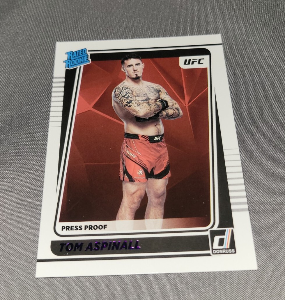 2022 Donruss UFC Press Proof Purple #216 Tom Aspinall