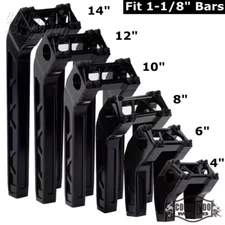 4"-14" Club Style Pullback Riser for Harley Dyna Softail Sportster 1" Handlebar