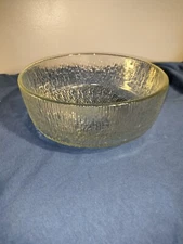 Vintage Crystal Ice Glass Salad/ Fruit Bowl