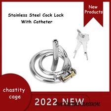 Stainless Steel Male Chastity Device Metak Chastity Cage Lock