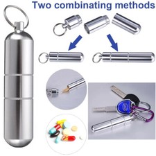 1pc Pill Box Keychain Medicine Case Bottle Small Holder Container Waterproof