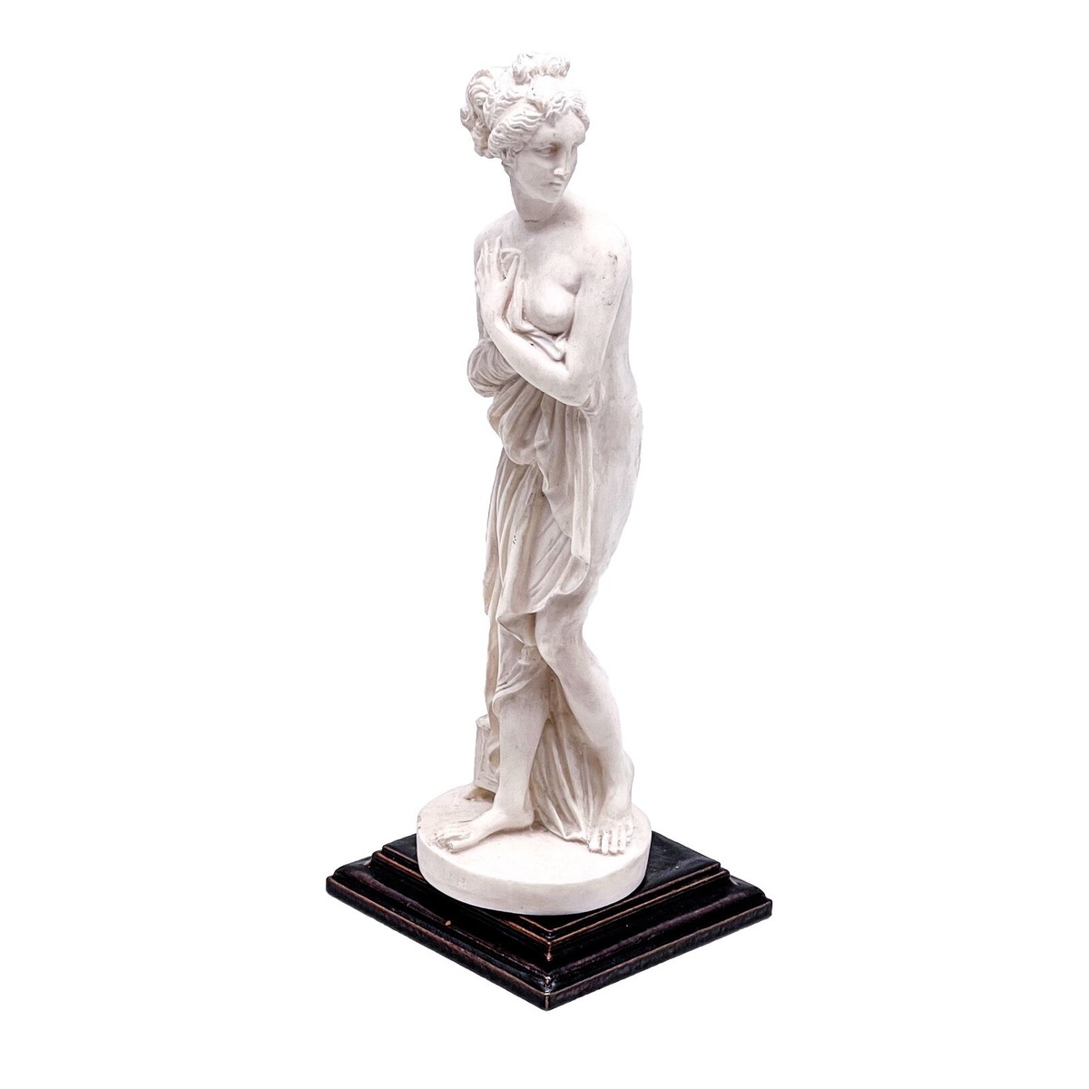 Greek Sculpture Woman Icon on Pedestal Statue Decorative
