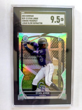 2023 Bowman Chrome Lunar Glow Refractor Dyan Jorge RC #BCP22 SGC 9.5 MINT