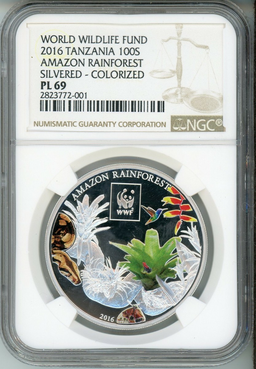2016タンザニア 100シリング スマトラトラ NGC PF69 ER WWF 2016 TANZANIA 100S WWF - GREEN SEA TURTLE NGC PL 69 011 | eBay