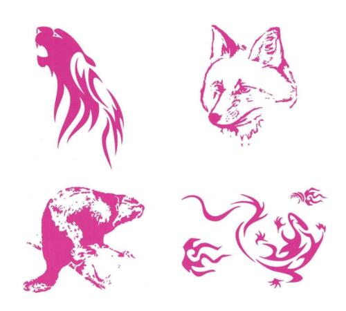 Schablone Tiere Wildnis Fuchs Panther Biber, A4 Design-Stencil für Wand Textil - Bild 1 von 5