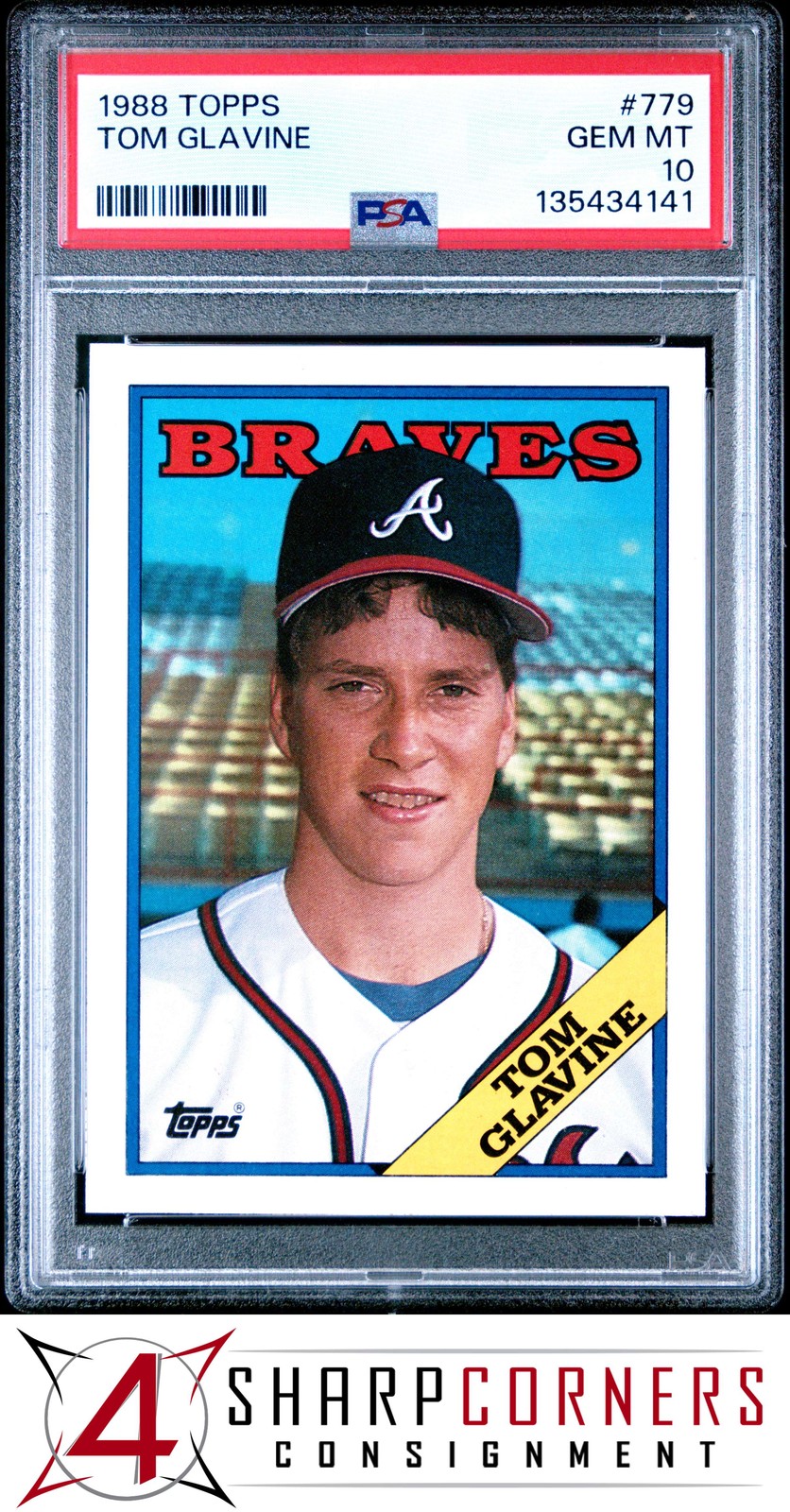 1988 TOPPS #779 TOM GLAVINE RC BRAVES HOF PSA 10