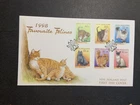 New Zealand 1998 FDC 1st day cover Favorite Felines Cats