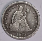 1873 S SEATED LIBERTY TWENTY CENT PIECE 90% SILVER SAN FRANCISCO MINT USA COIN