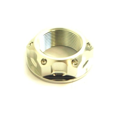 JMP Steering Stem Nut Silver 1pc For Triumph Bonneville 1200 Bobber 2023-2025