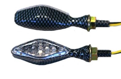 K&S Technologies 25-8921 LED Ultra Mini Stalk Marker Lights - Diamond Carbon ...