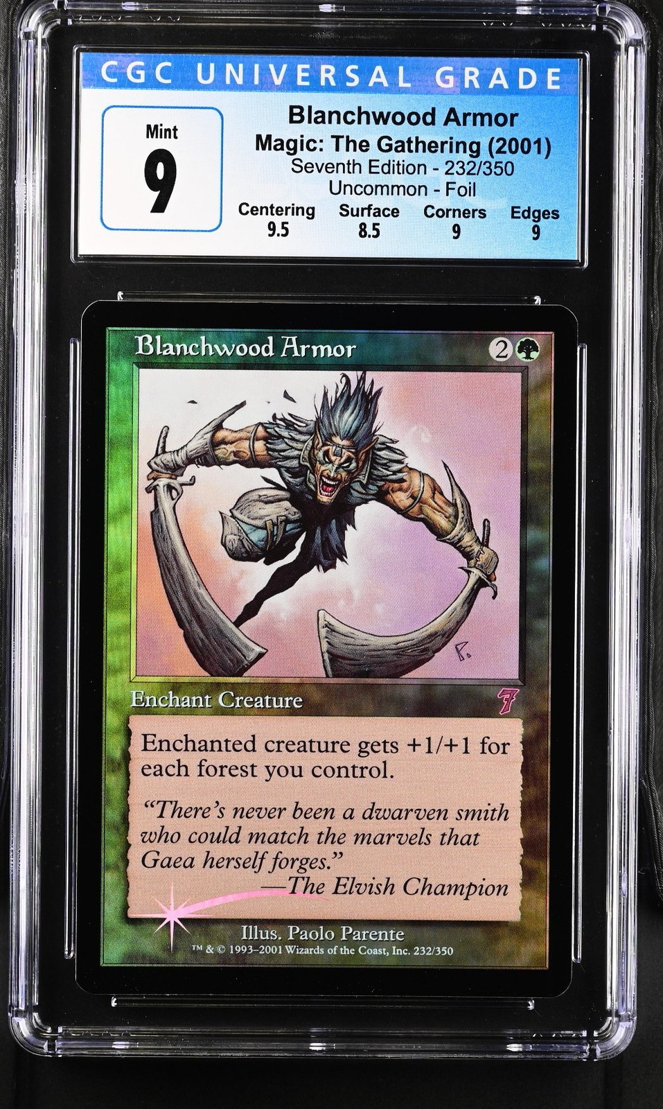BLANCHWOOD ARMOR 7th Edition Foil U CGC 9 MTG [Nostalgium]
