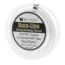 Dura-Line Beading Thread Durable Braided String Crystal 0.12mm 50-Meter Spool