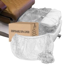 Disposable Spa Liners Clear 48" x 48" 9.5 Mic Pedicure Bowl 400 Count