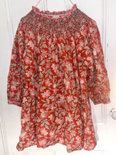 DÔEN Hollyhock Mini Dress Medium Smocked Floral