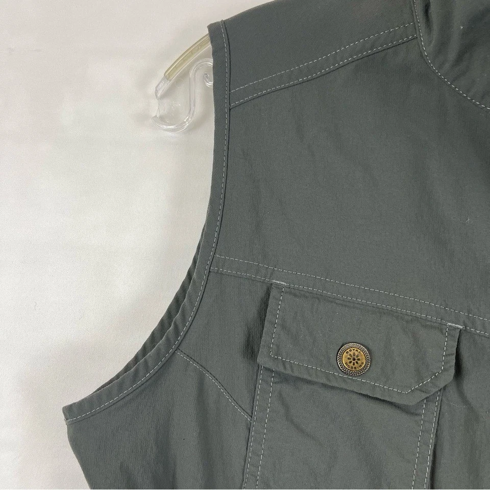 Royal Robbins Performance Utility Vest Men's M Gray Outdoor Travel Hiking Zip - Image 4 of 4