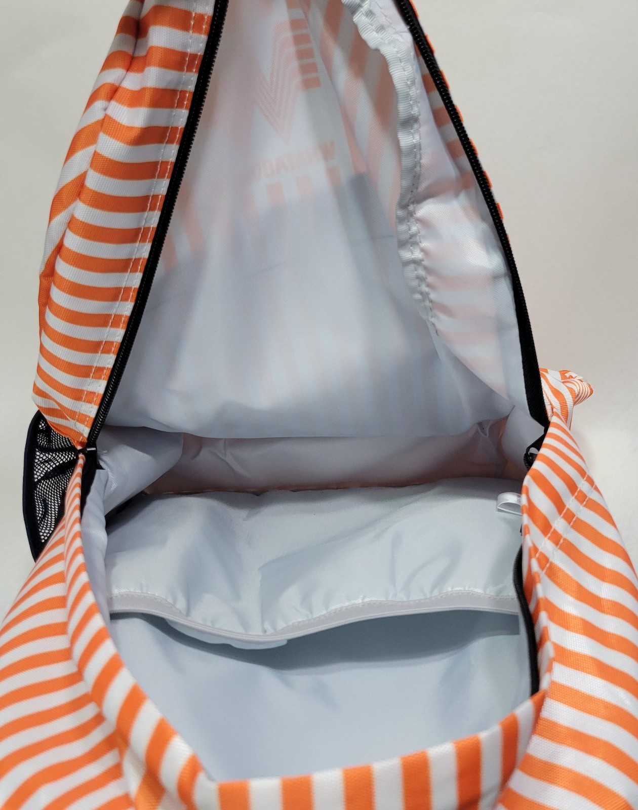 Whataburger Striped Patch Backpack Orange White S… - image 5