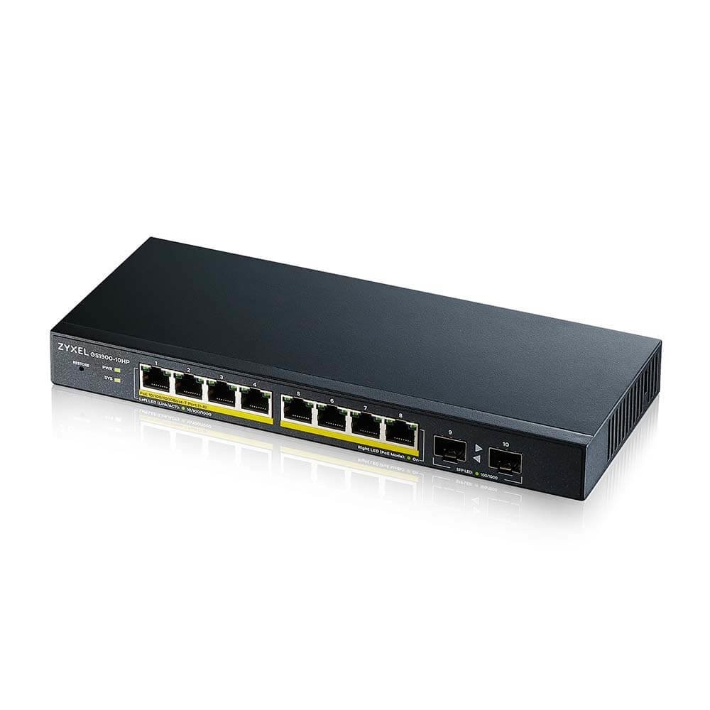 Zyxel GS1900-10HP Managed L2 Gigabit Ethernet (10/100/1000) Power over Ethernet