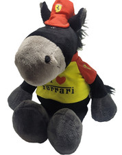 ferrari I Love Ferrari Black Horse In Farrari Top & Hat Cuddly 16"Plush Soft Toy