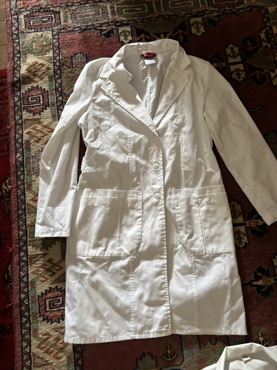 Lot of 2 White Lab Coats Cherokee Size S Medical Dental Student Jacket Coats