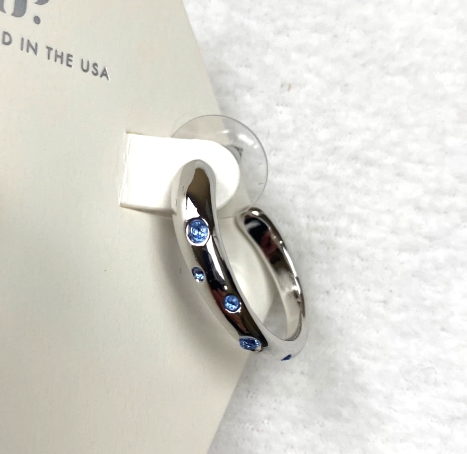 Pendientes de fiesta BP Bomb creados en laboratorio topacio azul chapado en rodio RBP6701 NUEVOS CON ETIQUETAS $130 Foto 4 de 4