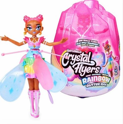 NEW IN BOX Hatchimals Crystal Flyers Rainbow Glitter Idol Flying Toy with Lights