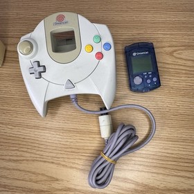 Sega Dreamcast HKT-3020 Console Bundle w/OEM Controller & Memory Cables Works