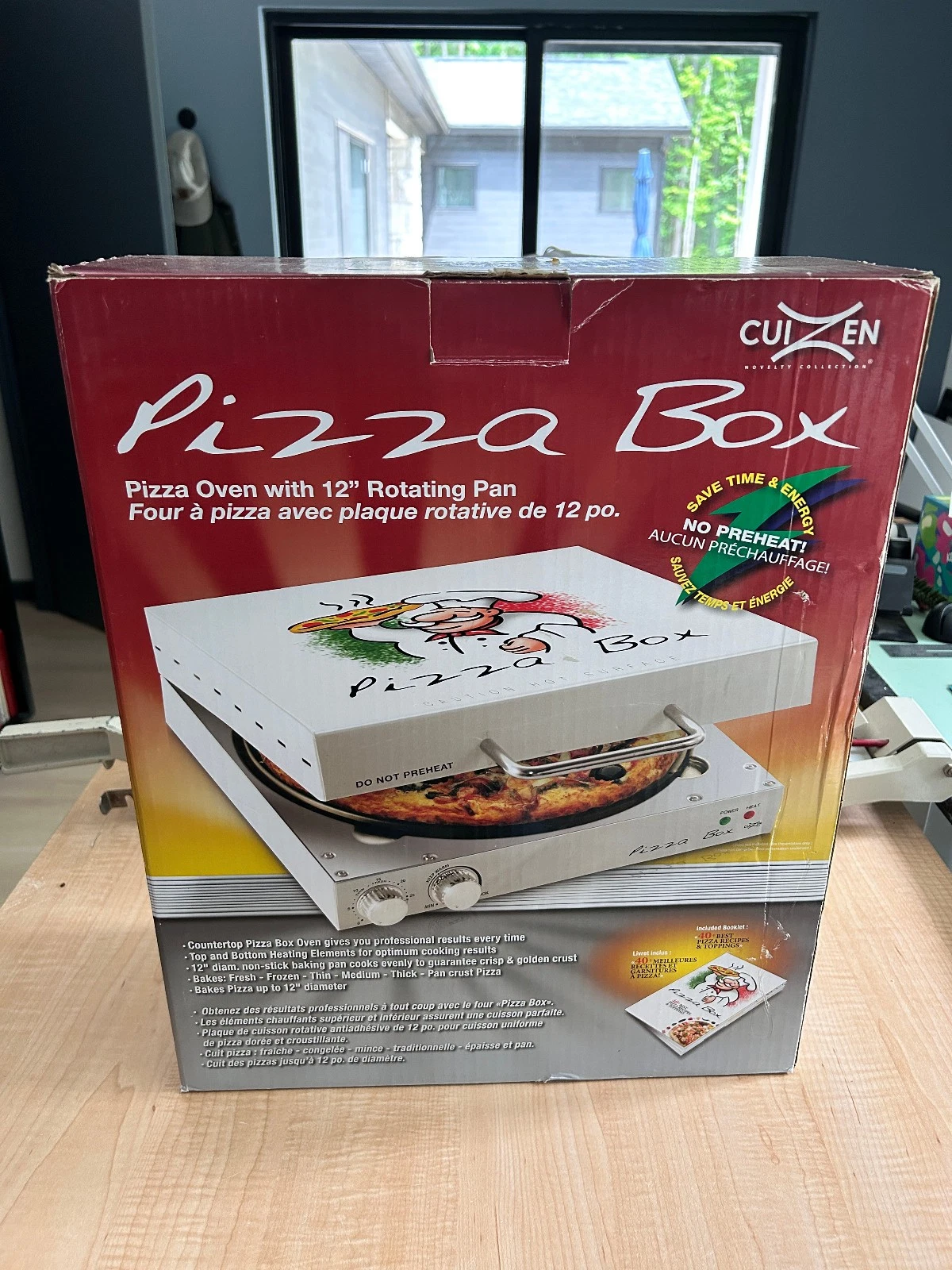 CuiZen Pizza Box Countertop Oven - 12" Rotating Pan - Brand New (Unopen Box)
Opens in a new window o
