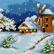 Orchidea Needlepoint canvas for halfstitch without yarn Four Seasons - Winter