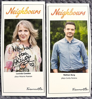 Neighbours Curtis and Melanie Fan Cards Nathan Borg Lucinda Cowden Ramsay Street