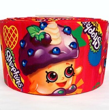 GROSGRAIN RIBBON 5/8", 7/8", 1.5", 3" Shopkins Christmas Cartoons Printed