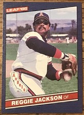 Reggie Jackson 1986 Leaf Baseball Card #173 Angels MLB HOF Free Shipping