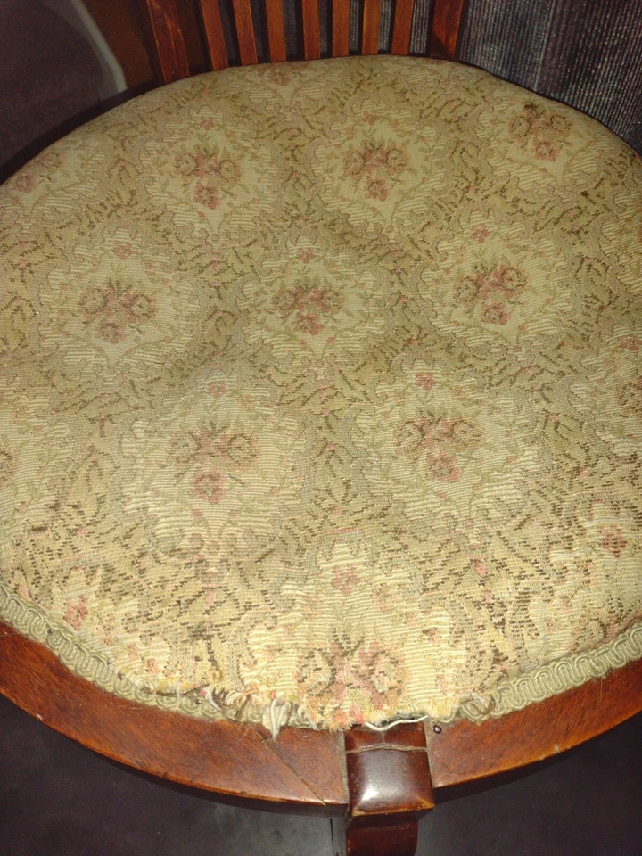 silla antigua incrustación perla hecha a mano años 1800 buen estado Foto 4 de 4