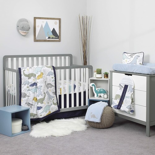 Green Dinosaurs 8 pc Crib Bedding Set 
