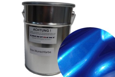 1 Liter Spritzfertig Wasserbasislack Candy Blau 2 Metallic Autolack Lackpoint !