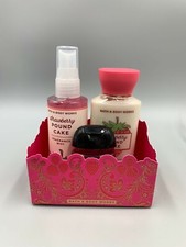 Bath  Body Works Strawberry Pound Cake Gift Set S/3 Travel Mini 538B