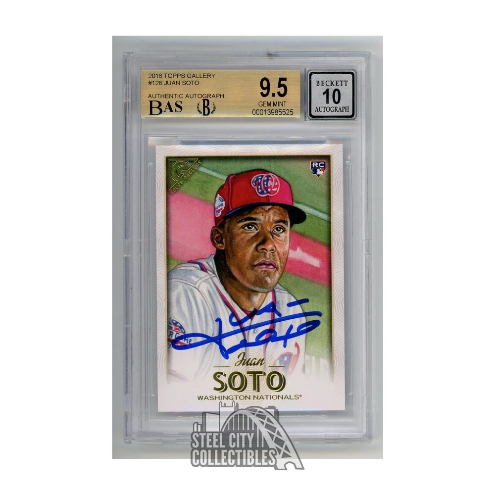 Juan Soto 2018 Topps Gallery Autograph Rookie Card #126 BGS 9.5