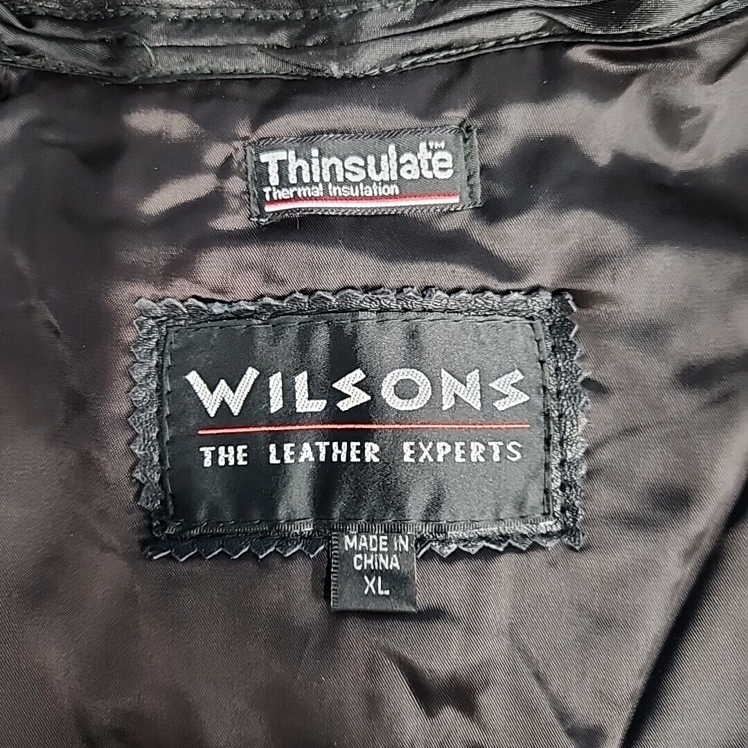 Wilsons Leather Motorcycle Jacket Thinsulate Zipout Lining Wilsons Leather Motorcycle Jacket Thinsulate Zipout Lining