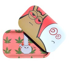 Premium Metal Rolling Tray w/ Lid - Quality Slug Thug Angry Devil Tray 6.25x11