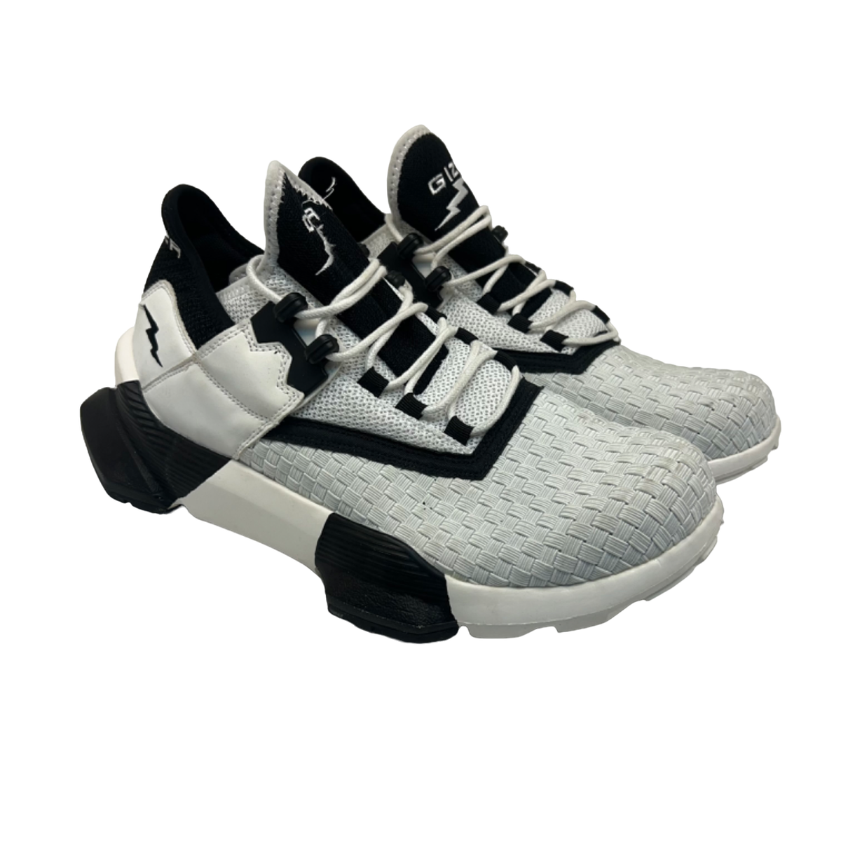 Giza Men's Olympius Hero Low Athletic Running Sneakers White/Black