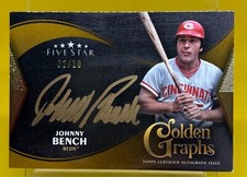 Johnny Bench⚾️2024 Topps Five Star Golden Graphs 02/10 Gold Ink ✍️Autograph;
