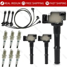 3x Ignition Coils & Wires & 6x Spark Plug for Toyota Tacoma Tundra 3.4L V6 UF156