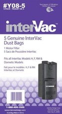 Genuine Intervac 5-pack Dust Bags and Exhaust Filter Y08-5