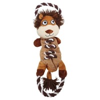 Nobby Hundespielzeug LöWe 47 Cm PlüSch Mit Seil Und Squeaker FüR Hunde