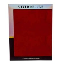 Ultra PRO 9 Pocket Zippered PRO Binder Vivid Deluxe Color 360 Cards Red