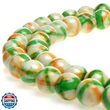 JARTC 5A Smooth Round Rain Flower Stones Beads DIY Bracelet Jewely Making 15'