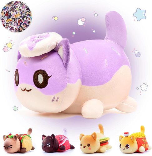 69-PCS 11-Inches Rainbow Cat Plush + 60-Sticker + 8-Pcs Shoe Charms - Goddess Ca - Picture 5 of 24