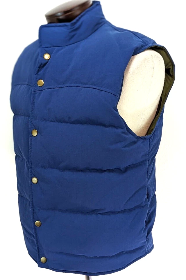 Chaleco acolchado de plumón para hombre JACK SPADE azul cremallera completa/a presión talla M usado en excelente estado * Foto 4 de 4