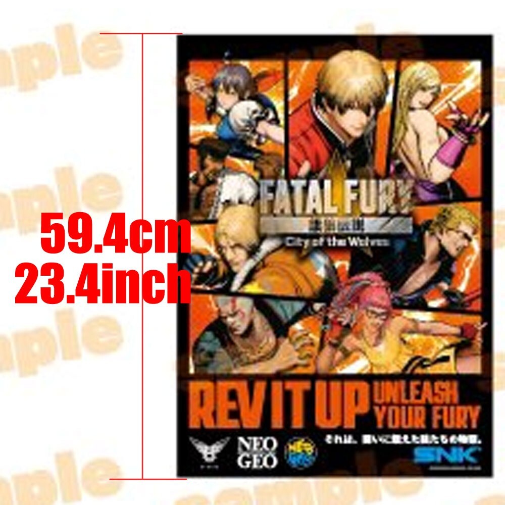 SNK Fatal Fury Plastic Poster Size A2 Official Store L/E Japan